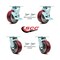 Service Caster 5 Inch Poly on Aluminum Caster Set with Roller Bearings 4 Swivel Lock 2 Brake SCC-30CS520-PAR-TLB-BSL-2-BSL-2 - alternate 5